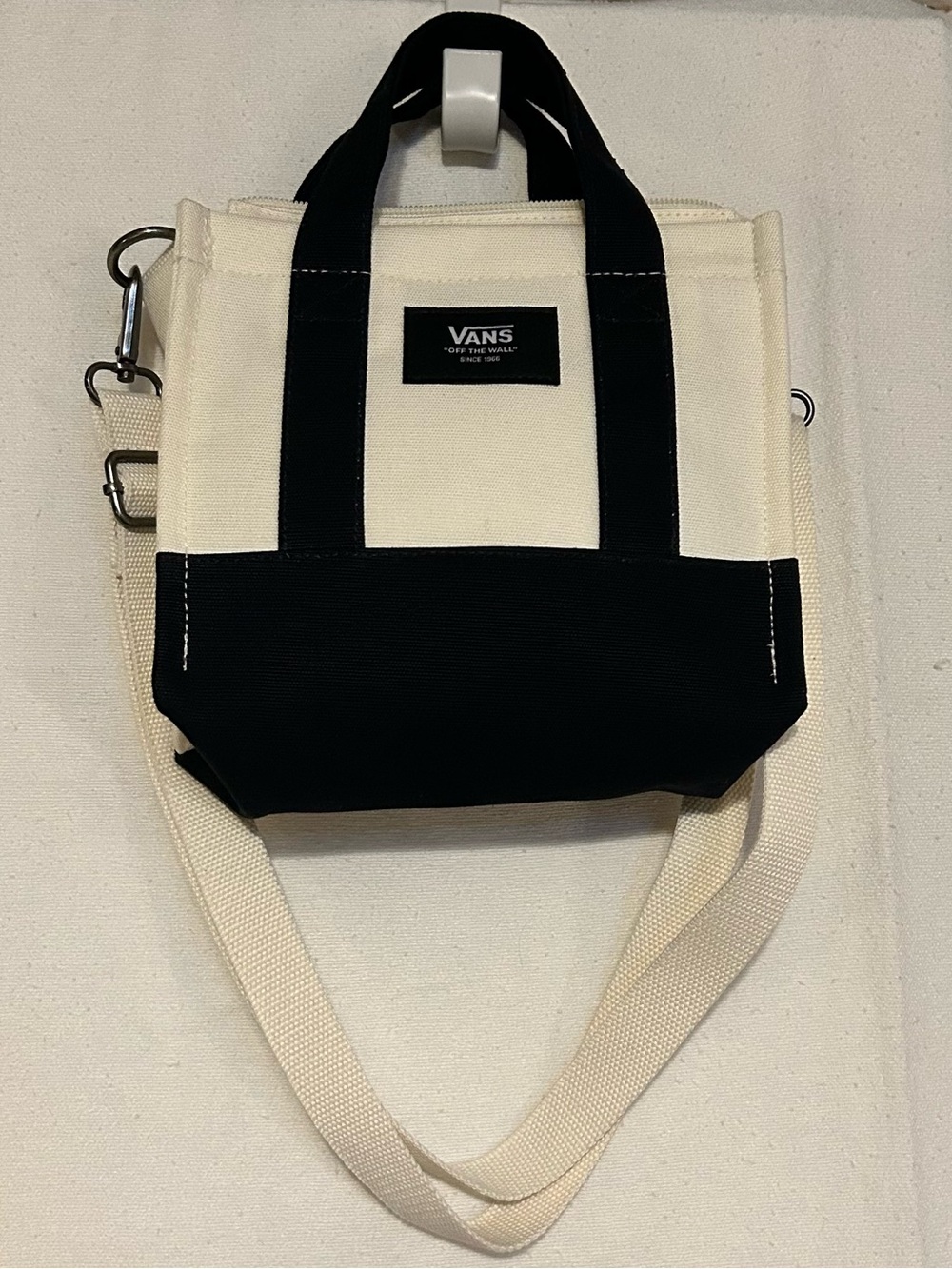 Vans Lil Pergs Black & Cream Canvas Tote